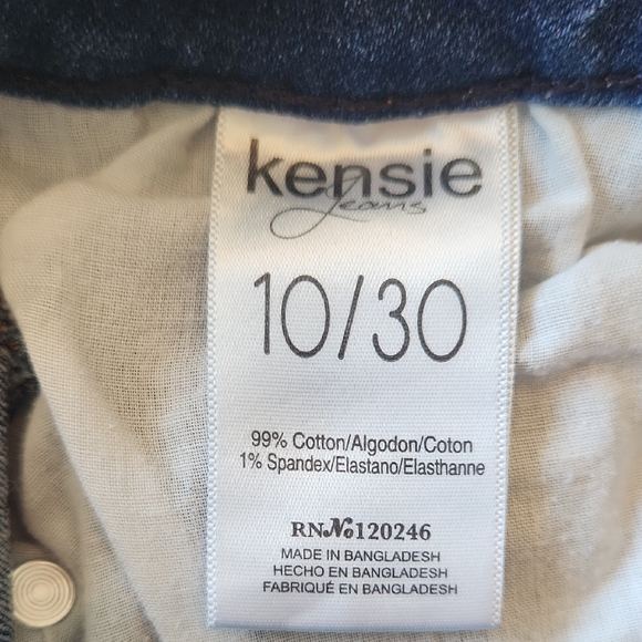 Kensie Jeans Distressed Blue Jean Shorts - Picture 3 of 9